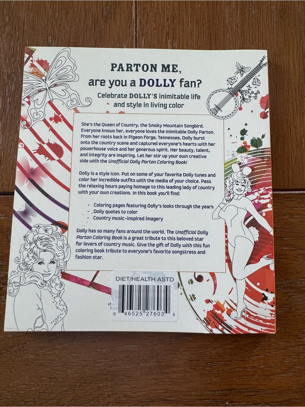 Dolly Parton Adult Coloring Book - Picture 2 of 5